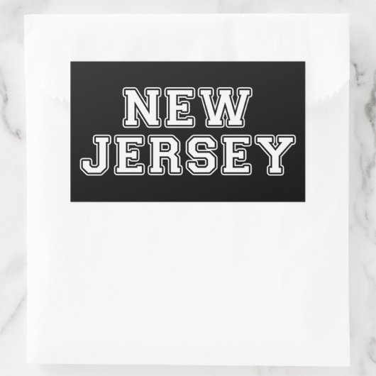 New Jersey Rechthoekige Sticker (Tas)