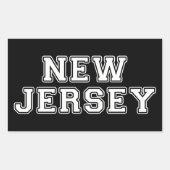 New Jersey Rechthoekige Sticker (Voorkant)