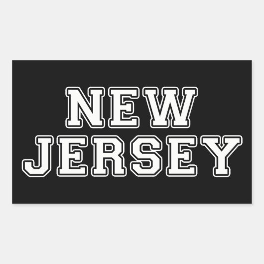 New Jersey Rechthoekige Sticker (Voorkant)