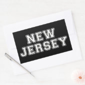 New Jersey Rechthoekige Sticker (Envelop)