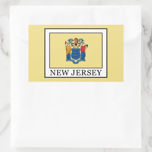 New Jersey Rechthoekige Sticker (Tas)