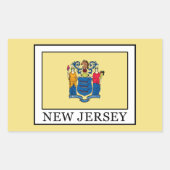 New Jersey Rechthoekige Sticker (Voorkant)