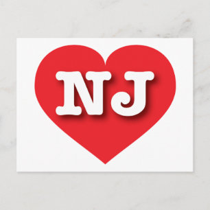 New Jersey Red Heart - Ik hou van NJ Briefkaart