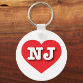 New Jersey Red Heart - Ik hou van NJ Sleutelhanger (Voorkant)