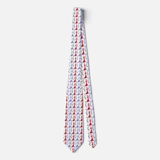 New Jersey Red White en Blue Stropdas (Voorkant)
