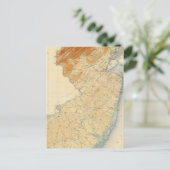 New Jersey Relief Map Briefkaart (Staand voorkant)