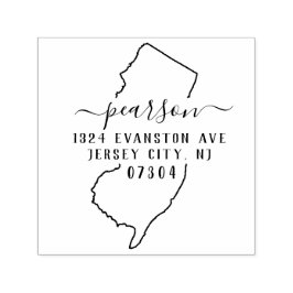 New Jersey retouradres stempel zelf-inkt