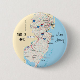 New Jersey Ronde Button 5,7 Cm
