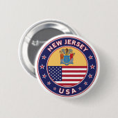 New Jersey Ronde Button 5,7 Cm (Voorkant /achterkant)