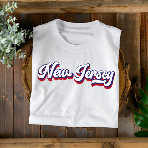 New Jersey rood wit en blauw  T-shirt