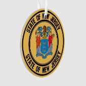 New Jersey Round Emblem Ornament (voorkant)