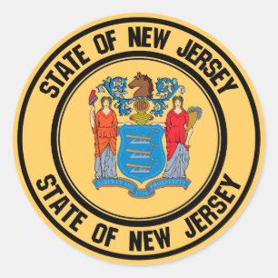 New Jersey Round Emblem Ronde Sticker