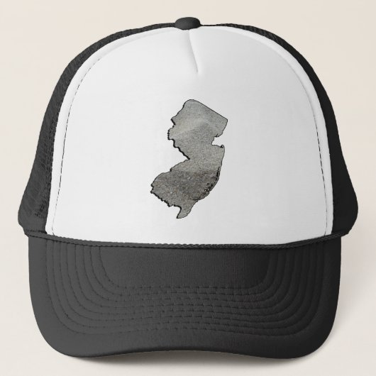 New Jersey Sandy State Outline Trucker Pet (Voorkant)