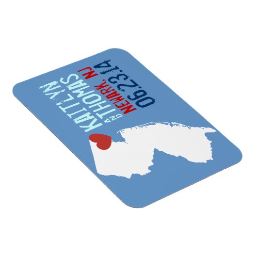 New Jersey Save the Date - stad Magneet (Rechterzijde)