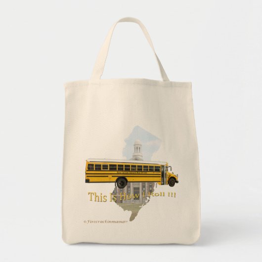 New Jersey School Bus Driver Canvas tas (Voorkant)