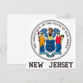 New Jersey Seal Kaart (Voorkant / Achterkant)