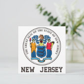 New Jersey Seal Kaart (Staand voorkant)