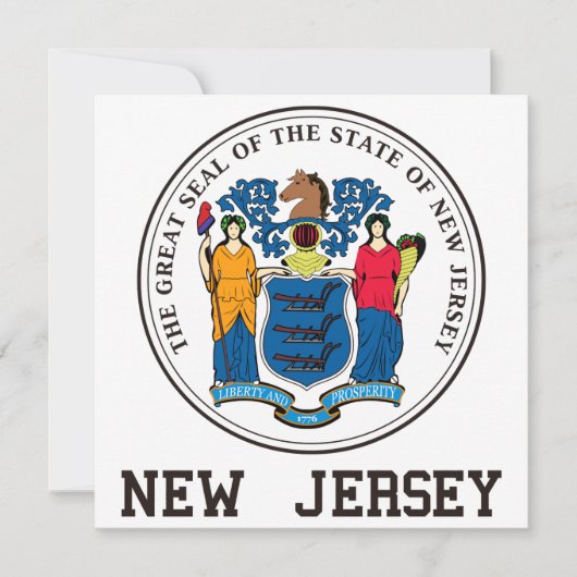 New Jersey Seal Kaart (Voorkant)