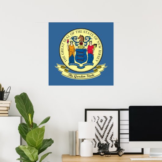 New Jersey Seal Poster (Thuiskantoor)