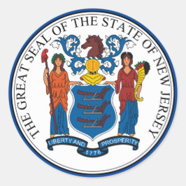 New Jersey Seal Round Sticker