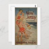 New Jersey Seashore Vintage Travel Briefkaart (Voorkant / Achterkant)