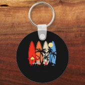 New Jersey Seaside Heights Retro Surfplank Vintage Sleutelhanger (Voorkant)