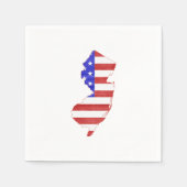 New Jersey Shaped American Flag Patriotic Party Servetten (Voorkant)