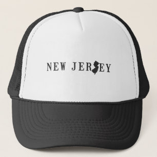 New Jersey Shaped Letter Jerseyan Word Art Garden Trucker Pet