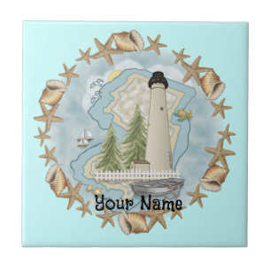 New Jersey Shells Lighthouse Tegel Tegeltje