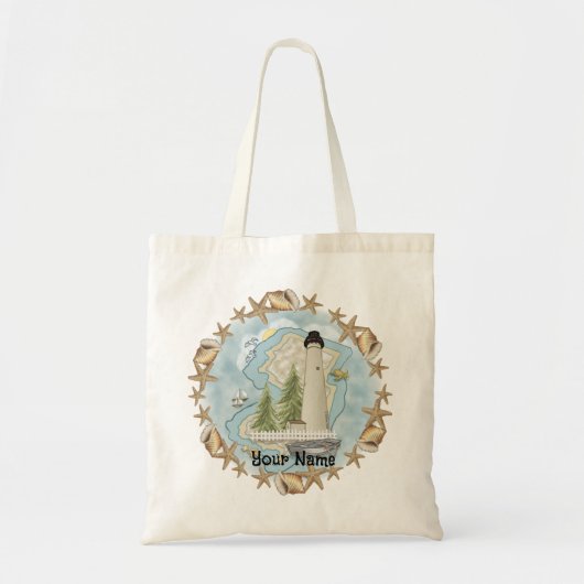 New Jersey Shells Vuurtoren Tote Bag (Voorkant)