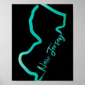 New Jersey Shirt Jersey Graphic Tees For Women. Me Poster (Voorkant)