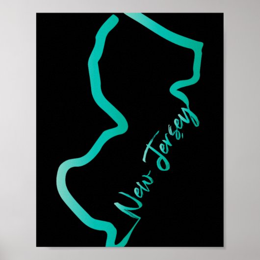 New Jersey Shirt Jersey Graphic Tees For Women. Me Poster (Voorkant)