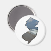 New Jersey Shore State Outline Magneet (Voorkant / Achterkant)