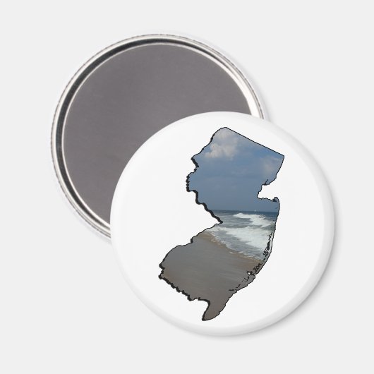 New Jersey Shore State Outline Magneet (Voorkant / Achterkant)