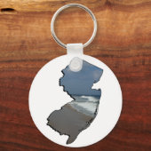 New Jersey Shore State Outline Sleutelhanger (Voorkant)