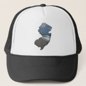 New Jersey Shore State Outline Trucker Pet (Voorkant)