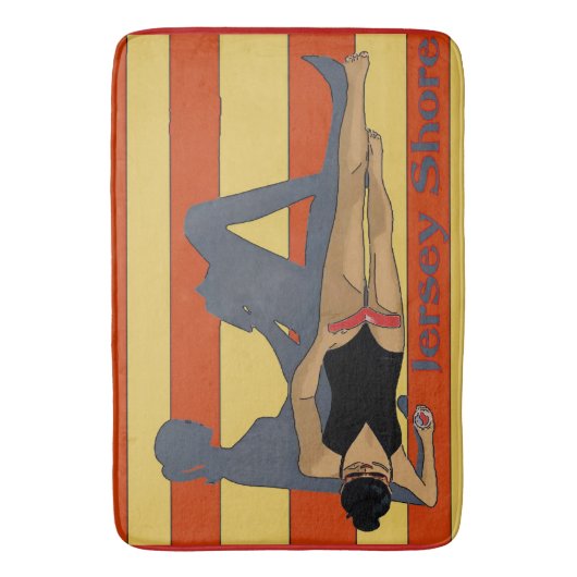 New Jersey Shore, voeg tekst toe Badmat (Voorkant Verticaal)