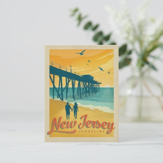New Jersey Shoreline Briefkaart (Staand voorkant)