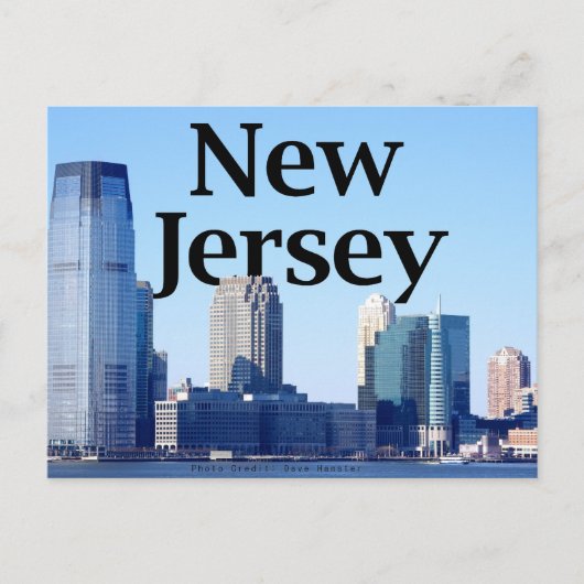 New Jersey Skyline met New Jersey in de Sky Briefkaart (Voorkant)