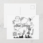 New Jersey Sports Icons Postcard. Briefkaart (Voorkant / Achterkant)