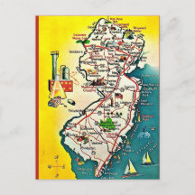 New Jersey Staat Vintage Ansichtkaart