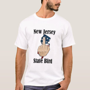 New Jersey staat vogel t-shirt middelvinger