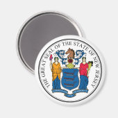 New Jersey staat zegel Amerika republiek symbool v Magneet (Voorkant / Achterkant)
