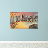 New Jersey (staatskapitaal/bloem) Canvas Afdruk (Insitu (Houten vloer))