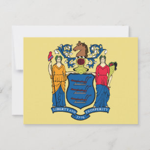 New Jersey Staatsvlag Garden Liberty Prosperity  Briefkaart