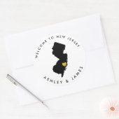 New Jersey State bruiloft Welkom Sticker Label (Envelop)