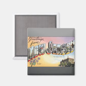 New Jersey State Capital in Teenion, Vintage Magneet (Voorkant / Achterkant)