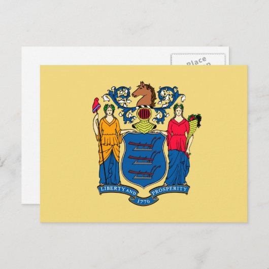 New Jersey State Flag Design Briefkaart (Voorkant / Achterkant)
