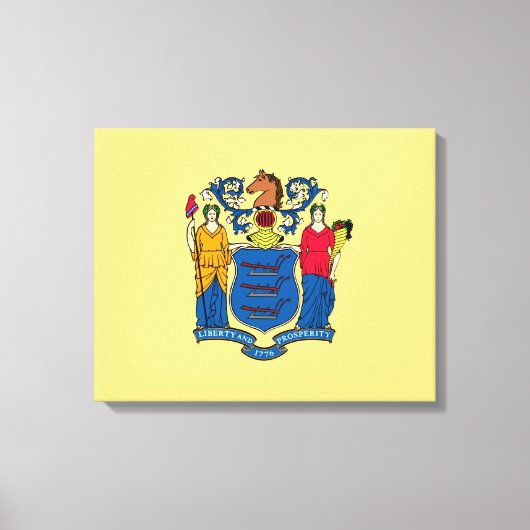 New Jersey State Flag Design Decor Canvas Afdruk (Voorkant)