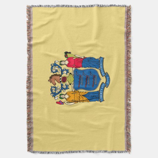 New Jersey State Flag Design Decor Deken (Voorkant Verticaal)